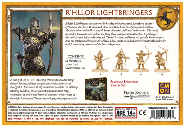 A Song of Ice and Fire : Tabletop Miniatures Game - R'hllor Lightbringers